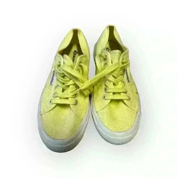 Superga 2750 COTU CLASSIC SUNNY LIME/F AVORIO size 7.5 - Picture 5 of 8